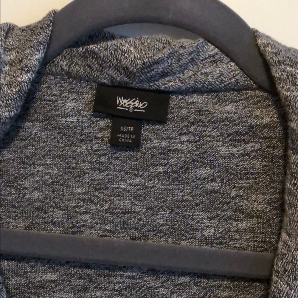 Mossimo Gray Moto Jacket Asymmetrical Hem XSmall - Picture 3 of 4